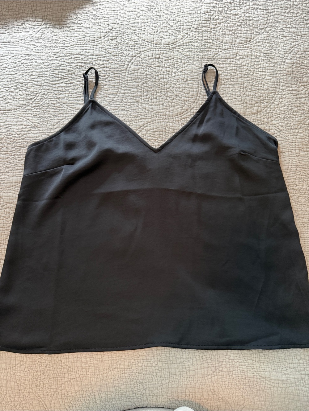 Classic Silky Black V-Neck Cami